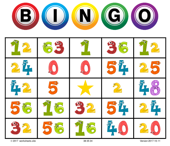 Printable Multiplication Bingo