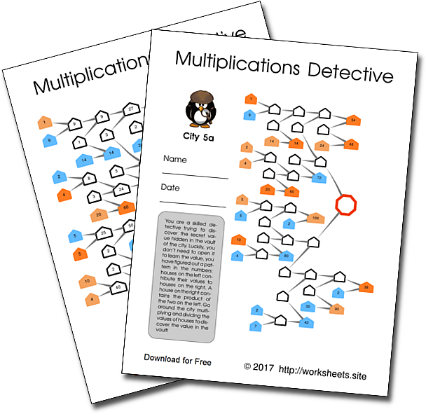 Free printable worksheets to practice multiplications
