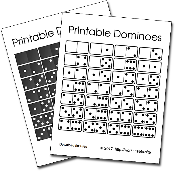 Free Printable Dominoes PDF Black and White