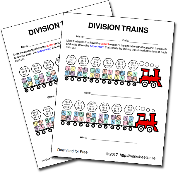 Free Division Worksheets