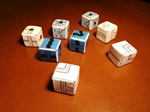 Image: origami dice railroad ink