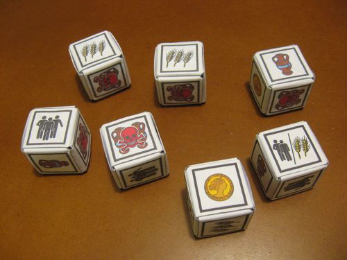 Image: origami dice roll through the ages