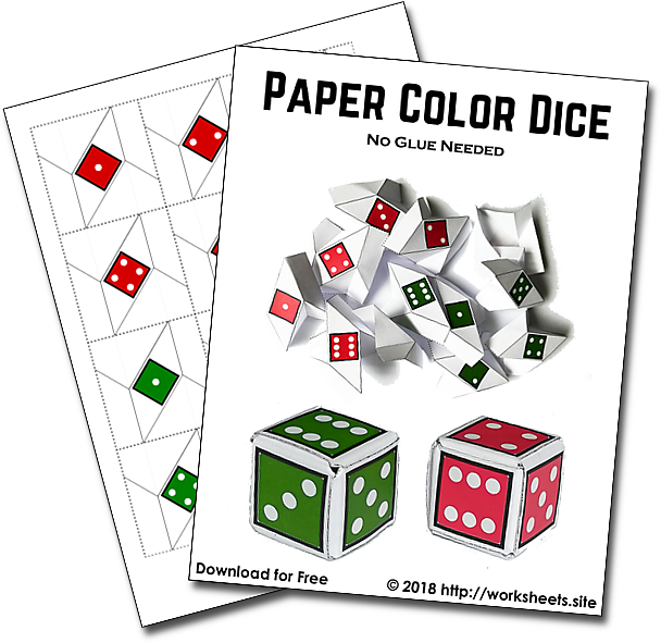 Paper Color Dice