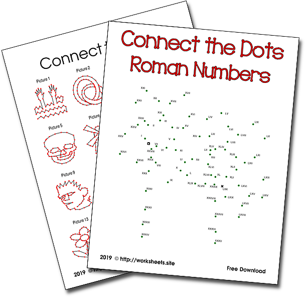 Connect the Dots with Roman Numbers