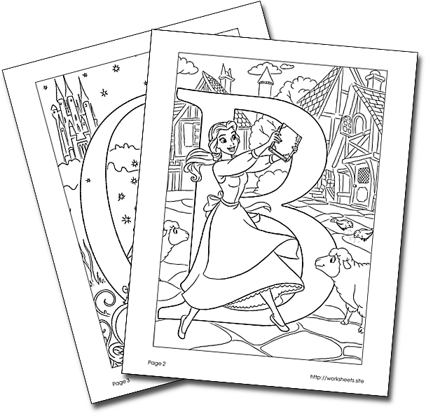 Disney Alphabet Coloring Sheets