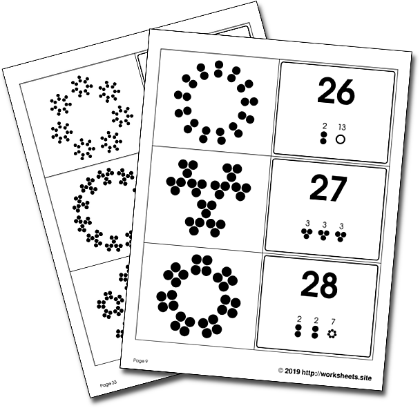 Number Cards with Factorization Diagrams