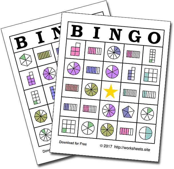 Fractions Bingo Printable Free