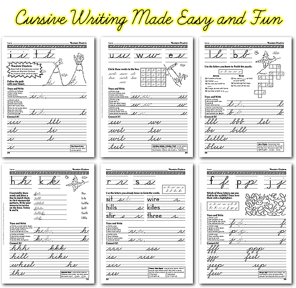 Cursive Writing Worksheets