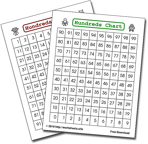 Number Names Chart Free Printable