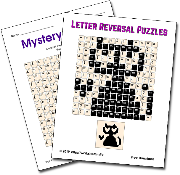 Mystery Pictures for Letter and Number Reversals