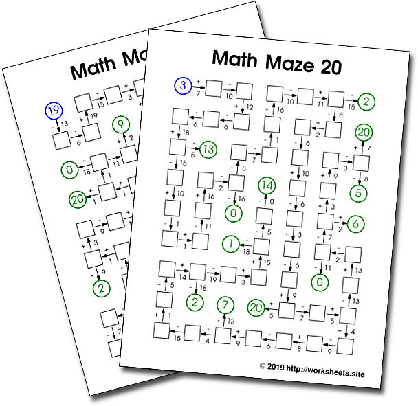 math mazes with addition and subtraction