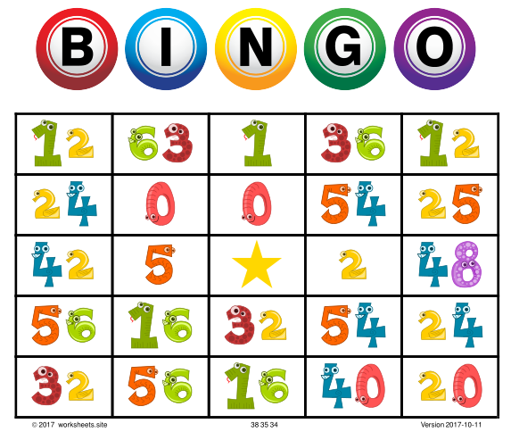 Printable Multiplication Bingo Cards