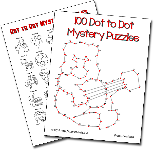 100 Dot To Dot Mystery Puzzles Worksheets Site