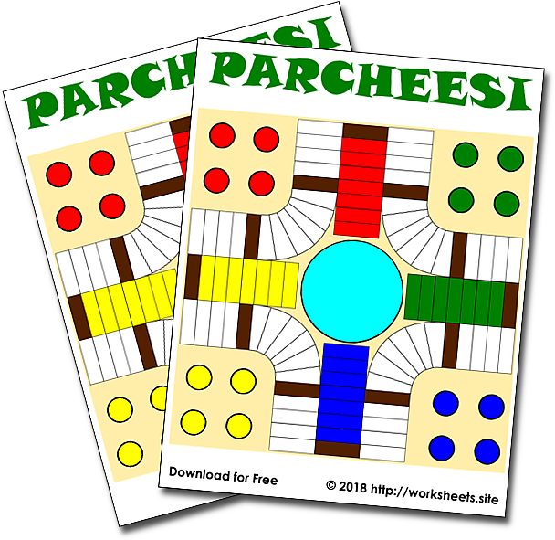 Free Printable Parcheesi Boardgame