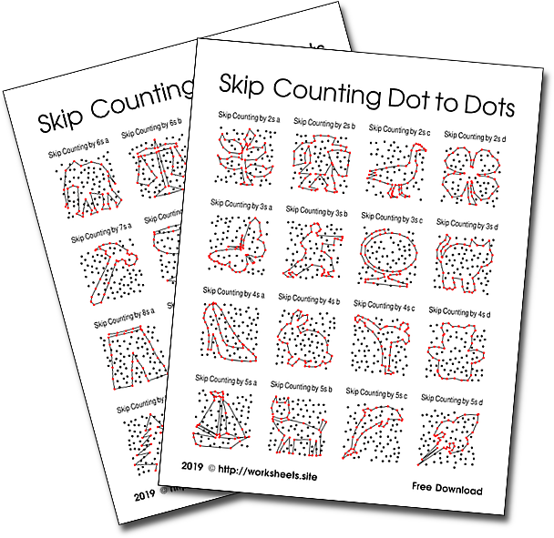 Skip Counting Dot To Dots