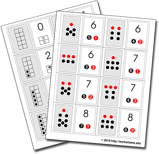 Image: subitizing cards and 10 frames